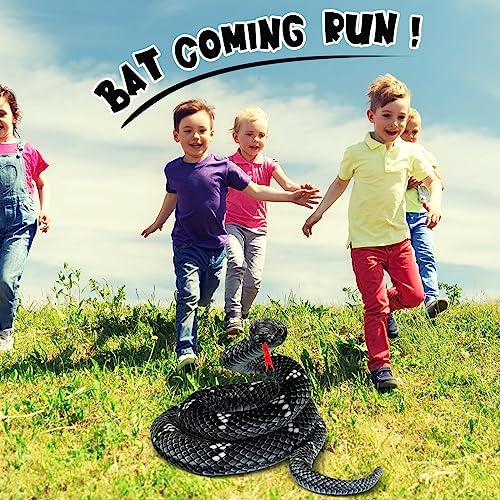 Hiboom Giant Snake Plush Toy 71 Inch Black Gray 1