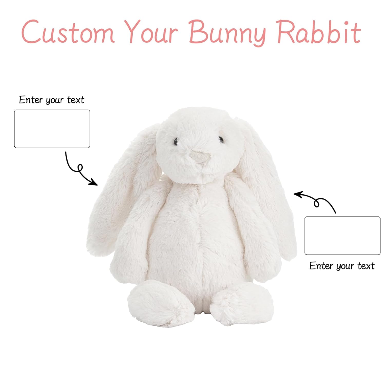 Personalized Easter Bunny Rabbit with Name Monogram