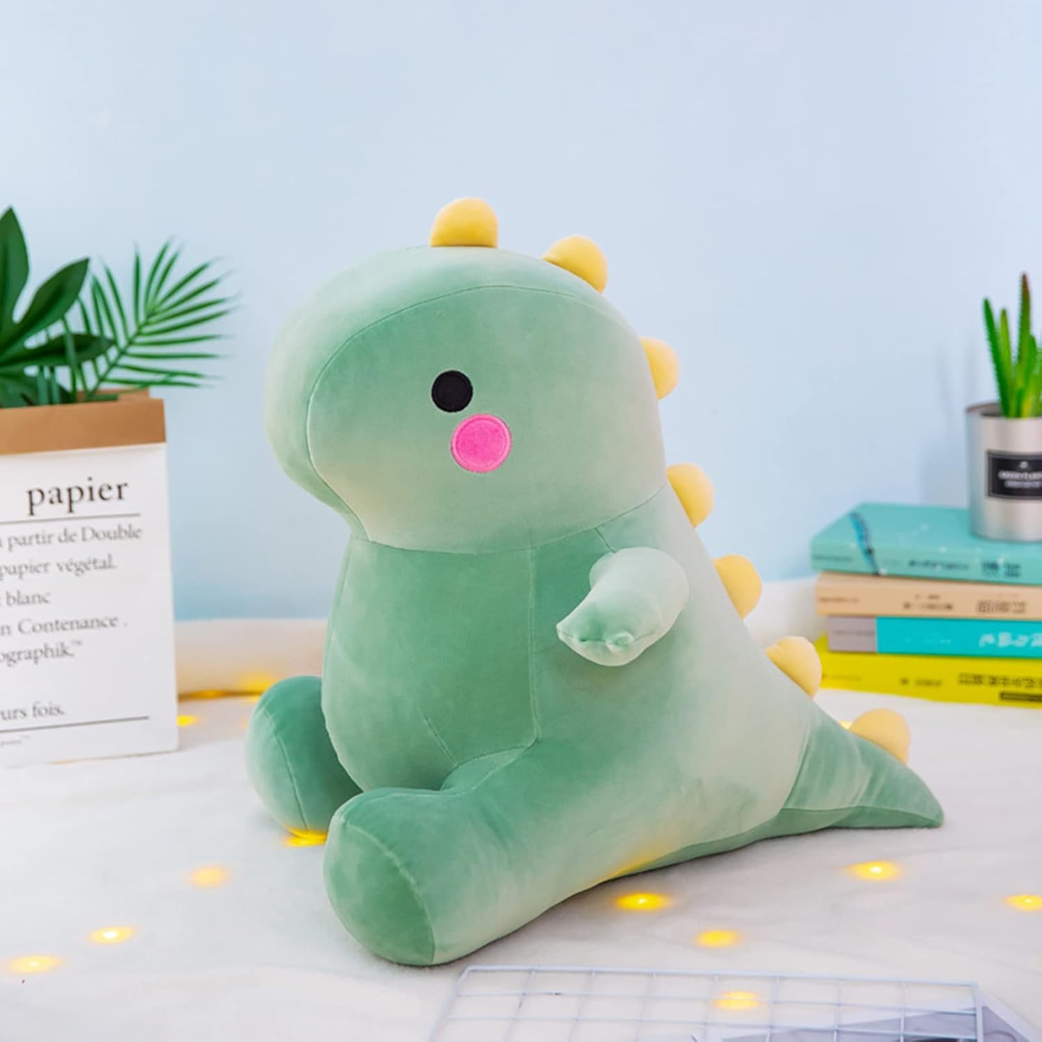 Green Dinosaur Plush Toy 13in Cute Stuffed Animal Doll
