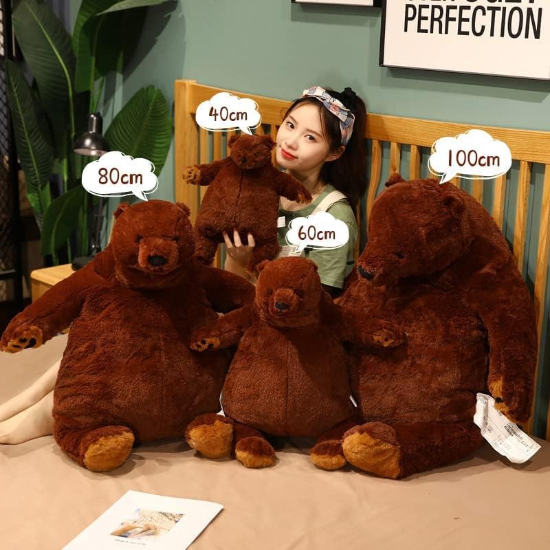 Giant Plush Teddy Bear Dark Brown 315 Inch Cuddly Toy