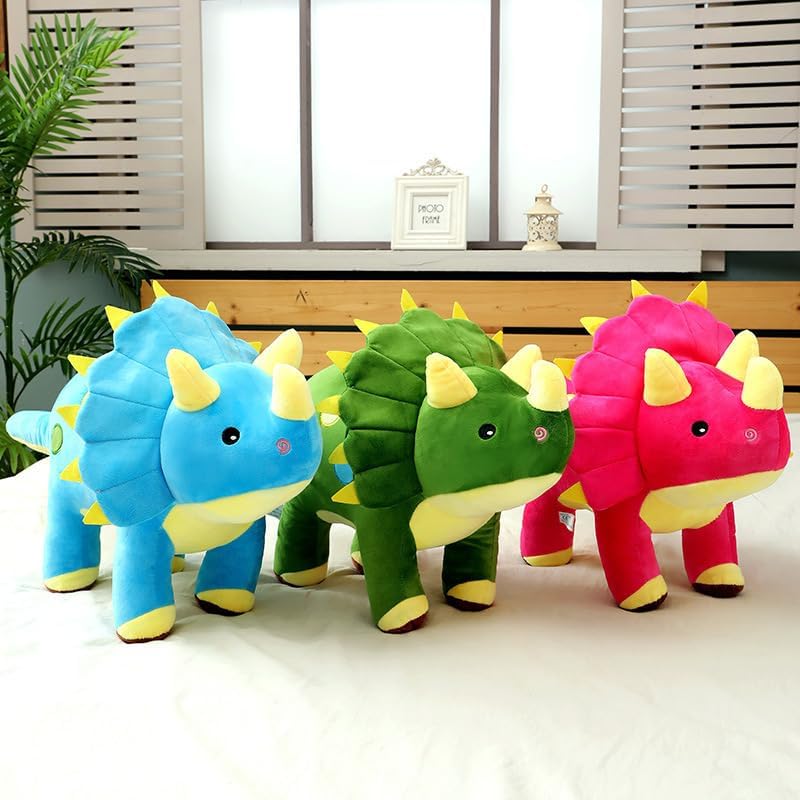 NILISWIEST Dinosaur Plush Pillow Toy Green Triceratops