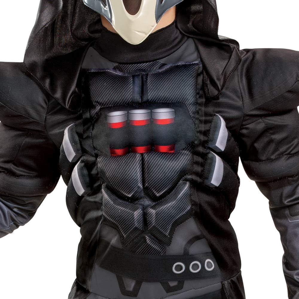 Overwatch Reaper Costume for Kids Muscle Padded Jumpsuit