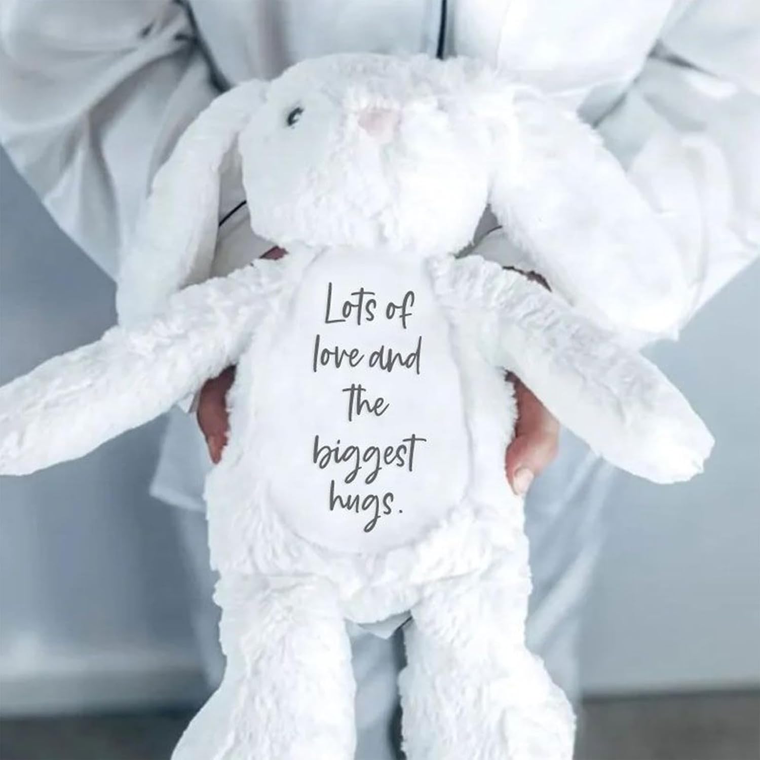 Custom Plush Bunny Keepsake Gift Toy with Name Personalization