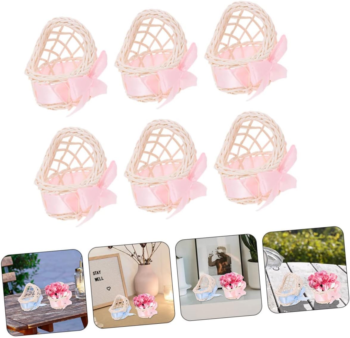 FOYTOKI Miniature Baskets for Crafts Woven Delicate Decor