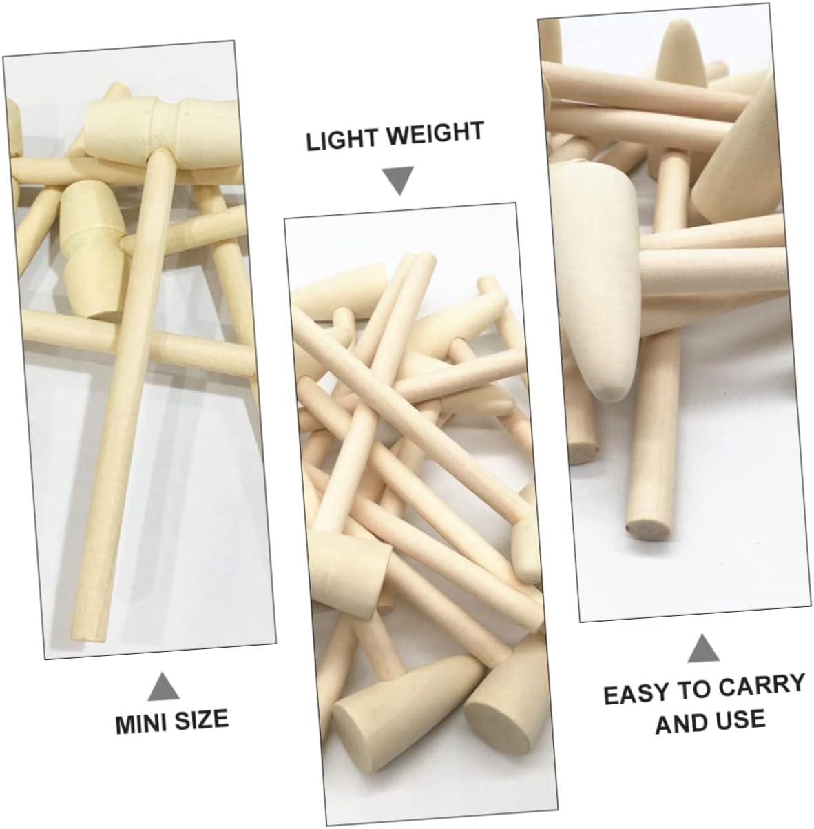 DECHOUS Mini Wooden Hammer Toy Set 15pcs