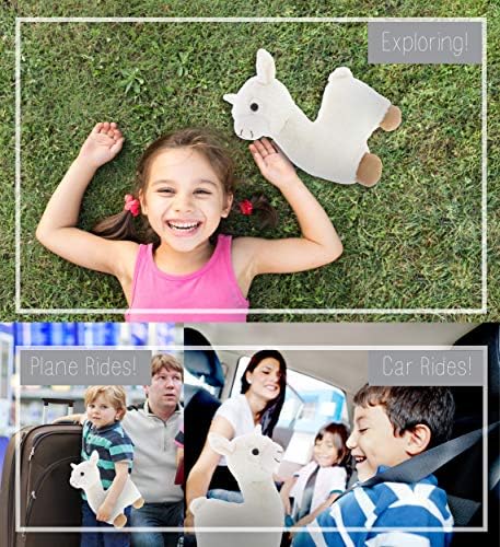 DolliBu Super Soft White Llama Plush Toy 11 Inches