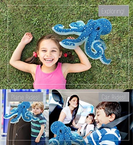 DolliBu Large Blue Octopus Plush Toy - 16 Inches 1