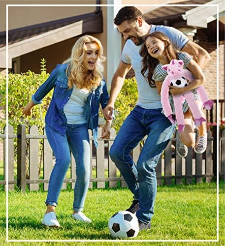 DolliBu Long Arms Unicorn Plush with Soccer Ball - 21 Inches