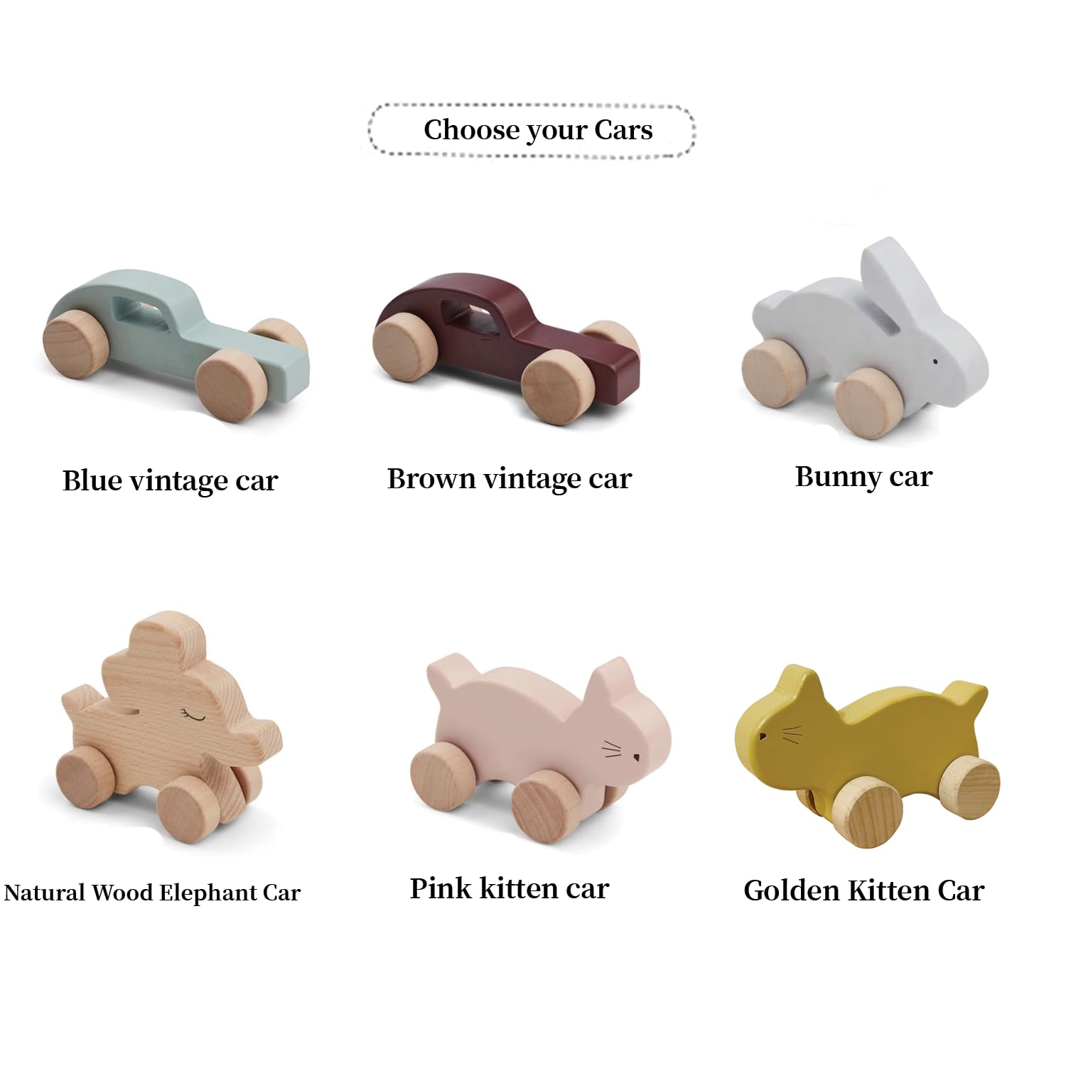 Personalized Name Wooden Toy Car for Kids