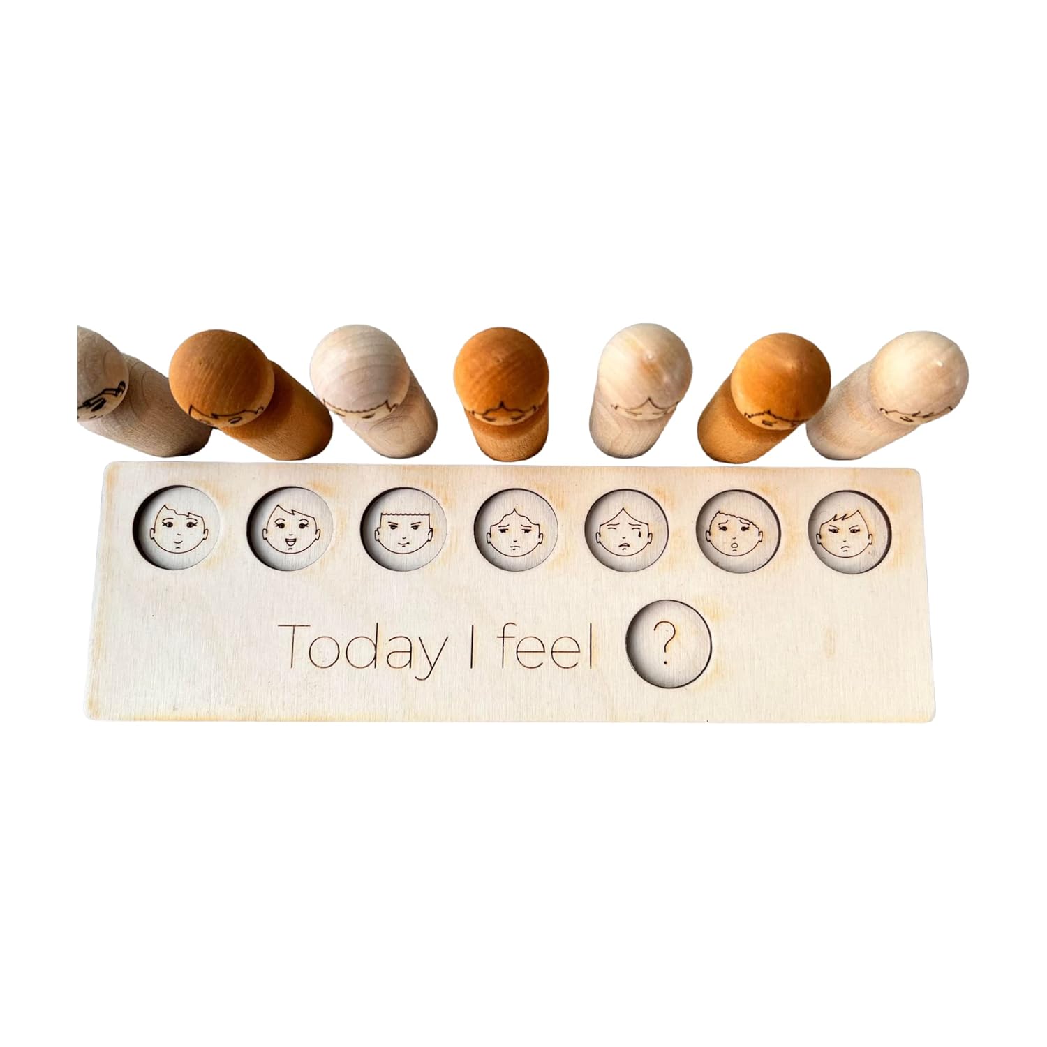 Montessori Wooden Toy with Emotion Faces for Kids