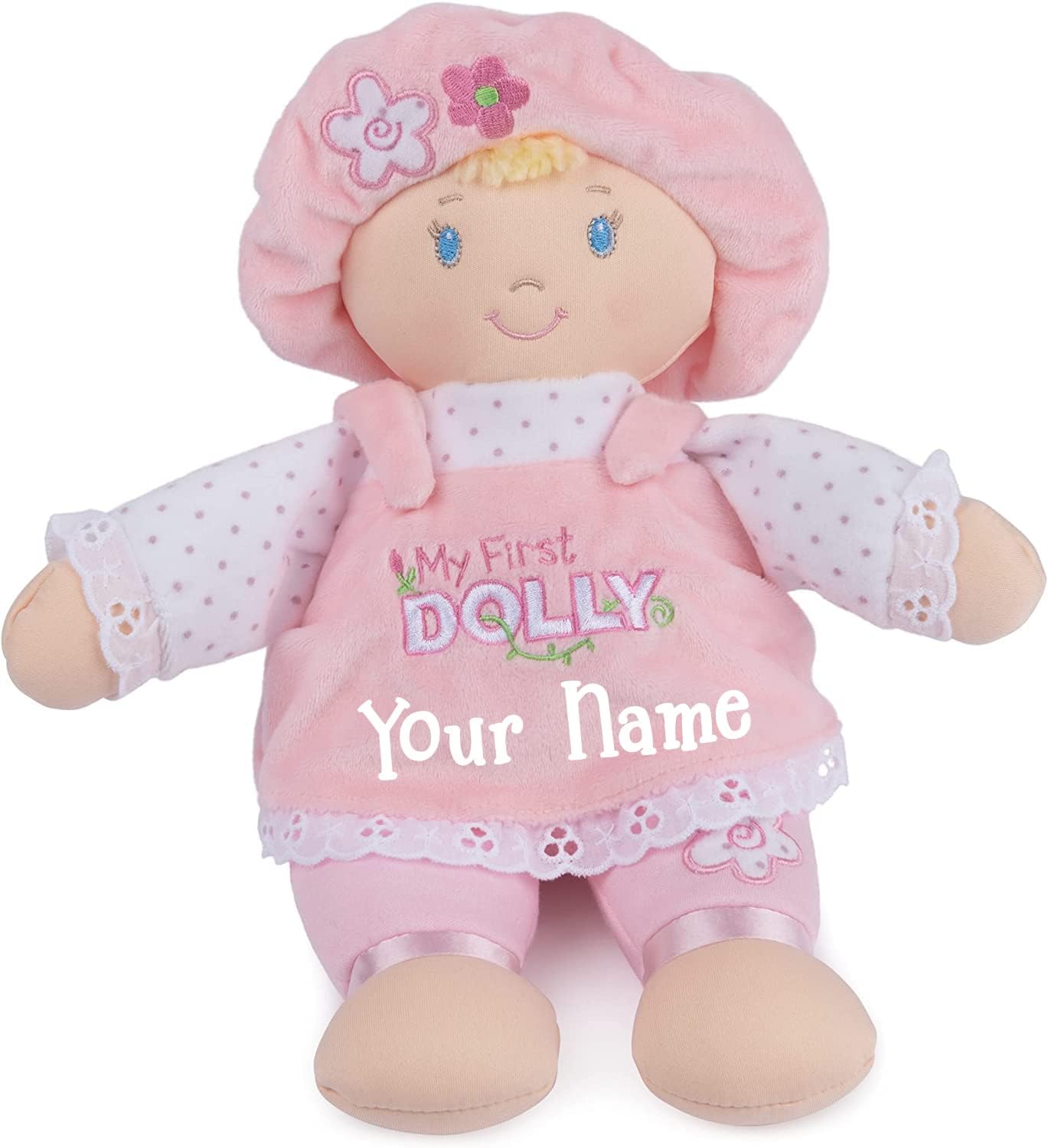 Personalized Blonde Dolly Plush 13 Inches - My First Dolly