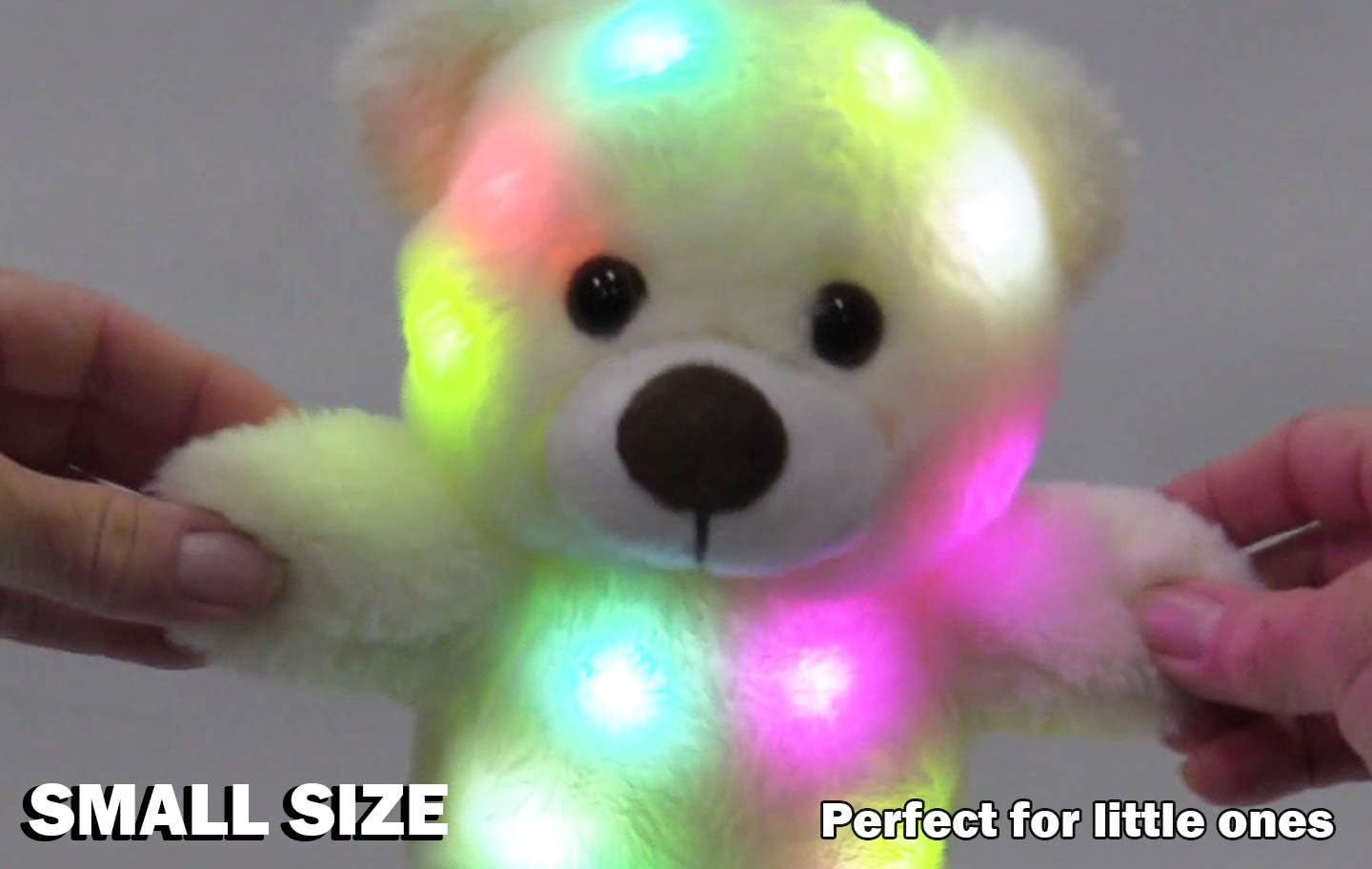 The Noodley LED Light Up Stuffed Animal Sleep Toy - 12 Inch White