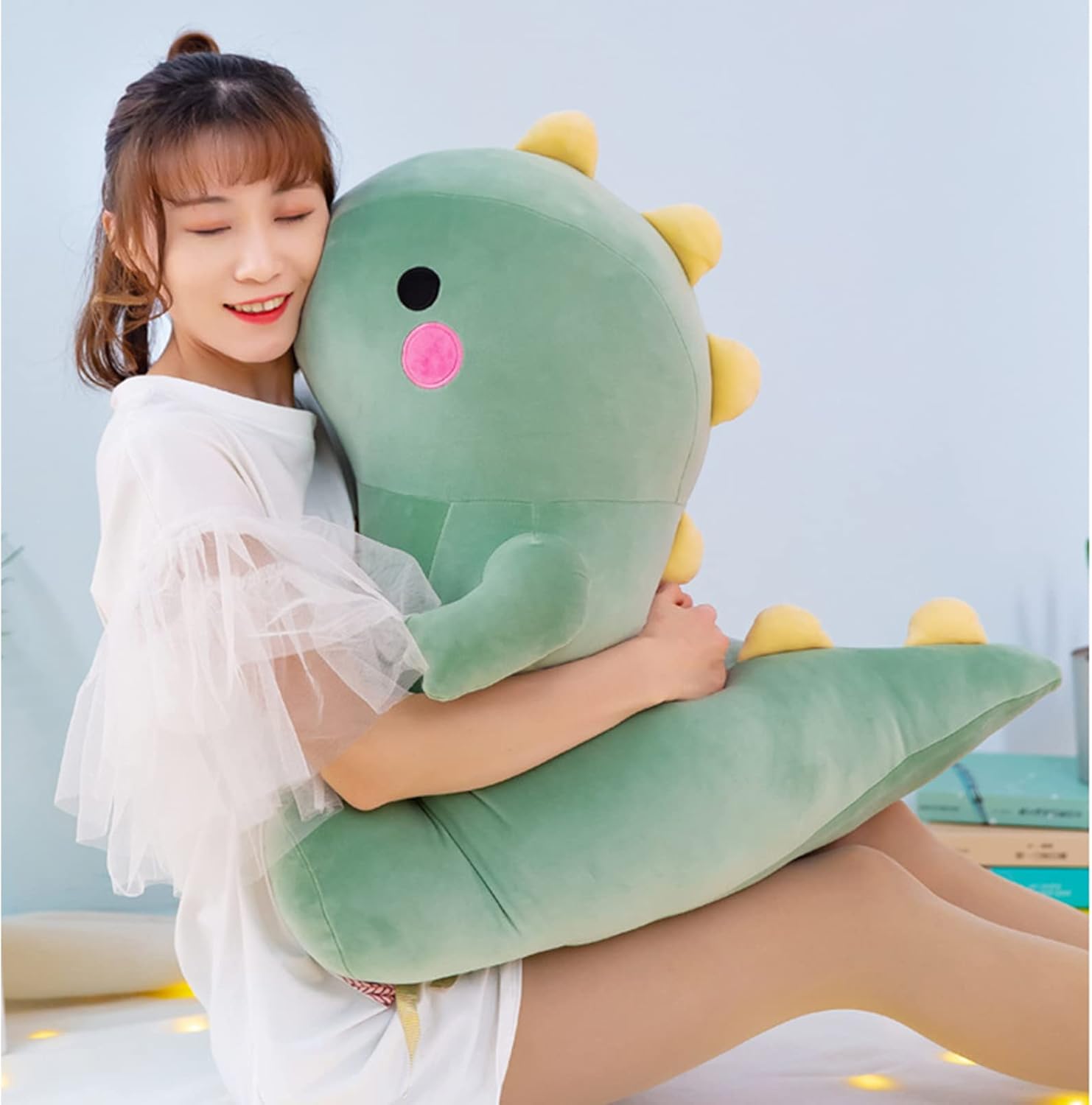 Green Dinosaur Plush Toy 13in Cute Stuffed Animal Doll