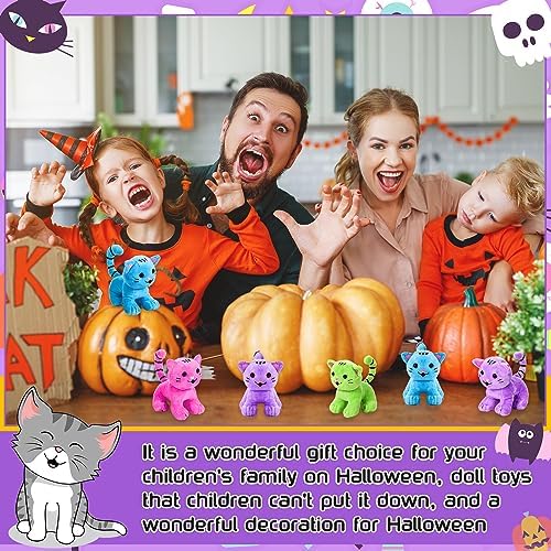 Jenaai 8 Pcs Halloween Cat Plush Set 1