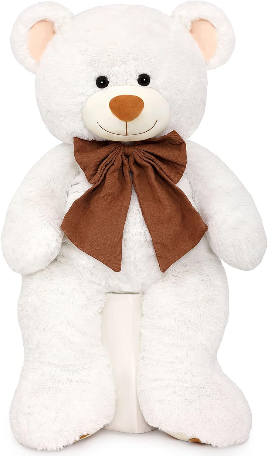 MorisMos 40 Inch White Teddy Bear Plush Toy
