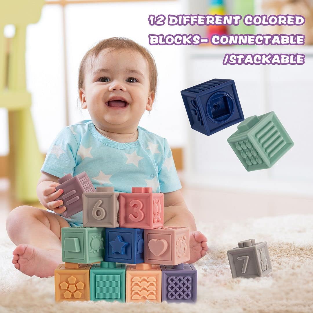 SpringFlower 3 in 1 Montessori Toys for Babies 0-12 Months