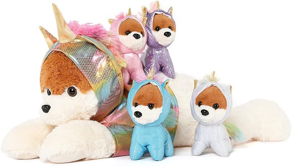 Muiteiur Giant Unicorn Plush Stuffed Animal with Zippered Pouch 1
