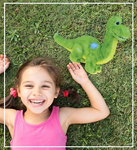 Puzzled DolliBu Plush Dinosaur - 10 Inch Soft Huggable Green Toy