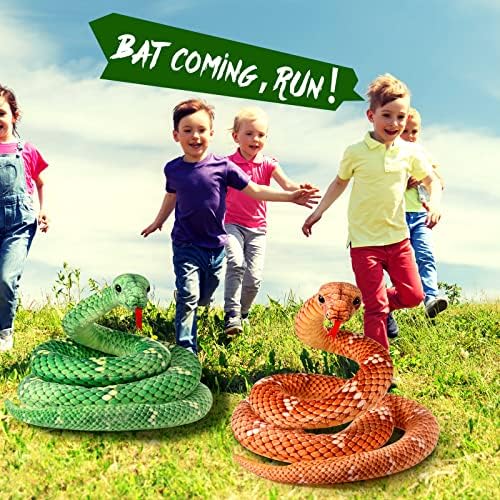 HyDren 2 Pcs Giant Plush Snake Toys for Kids