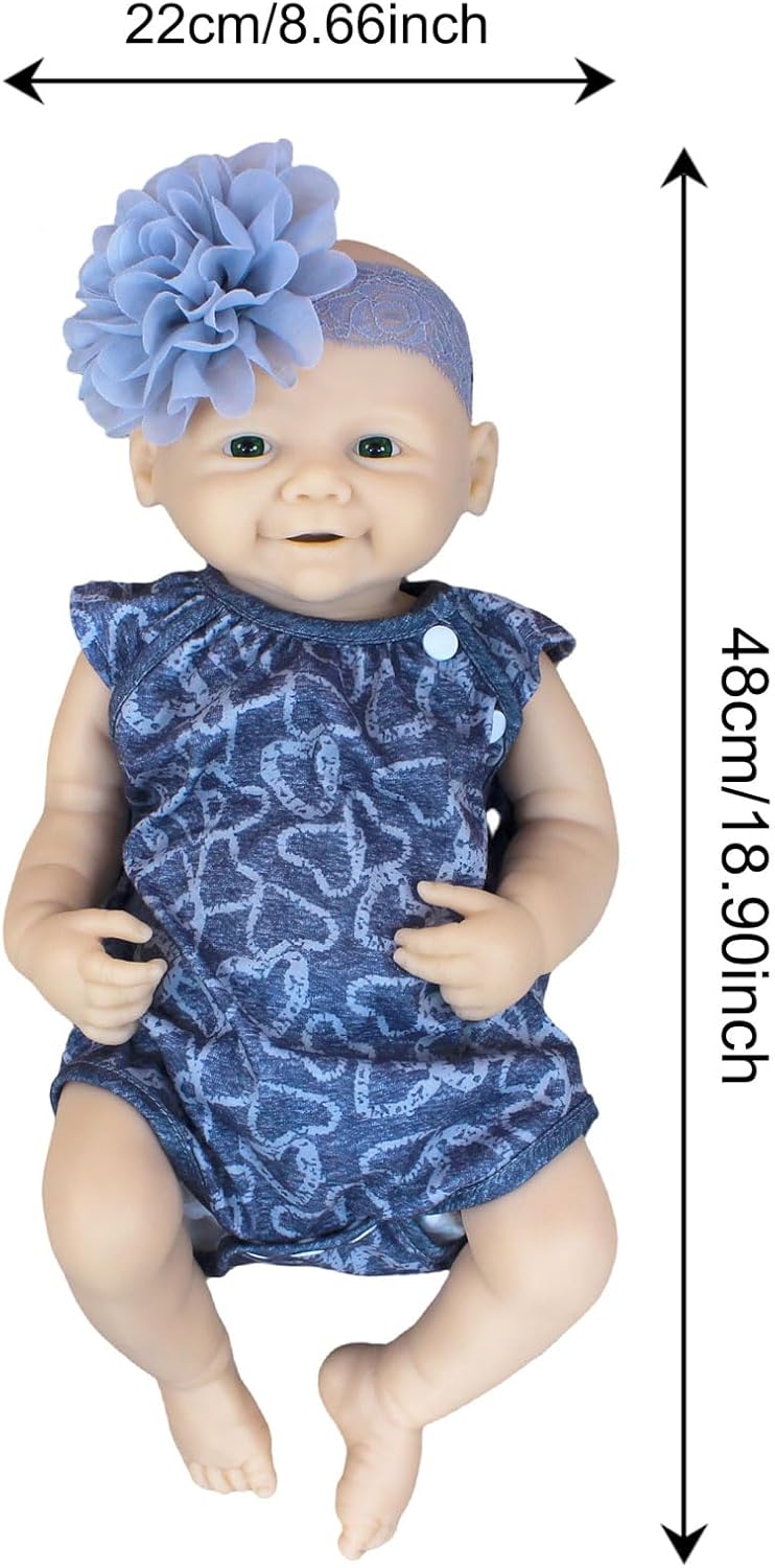 18 Inch Unpainted Reborn Silicone Baby Doll