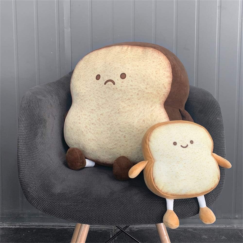 Funny Toast Bread Plush Pillow Toy for Home Relaxation
