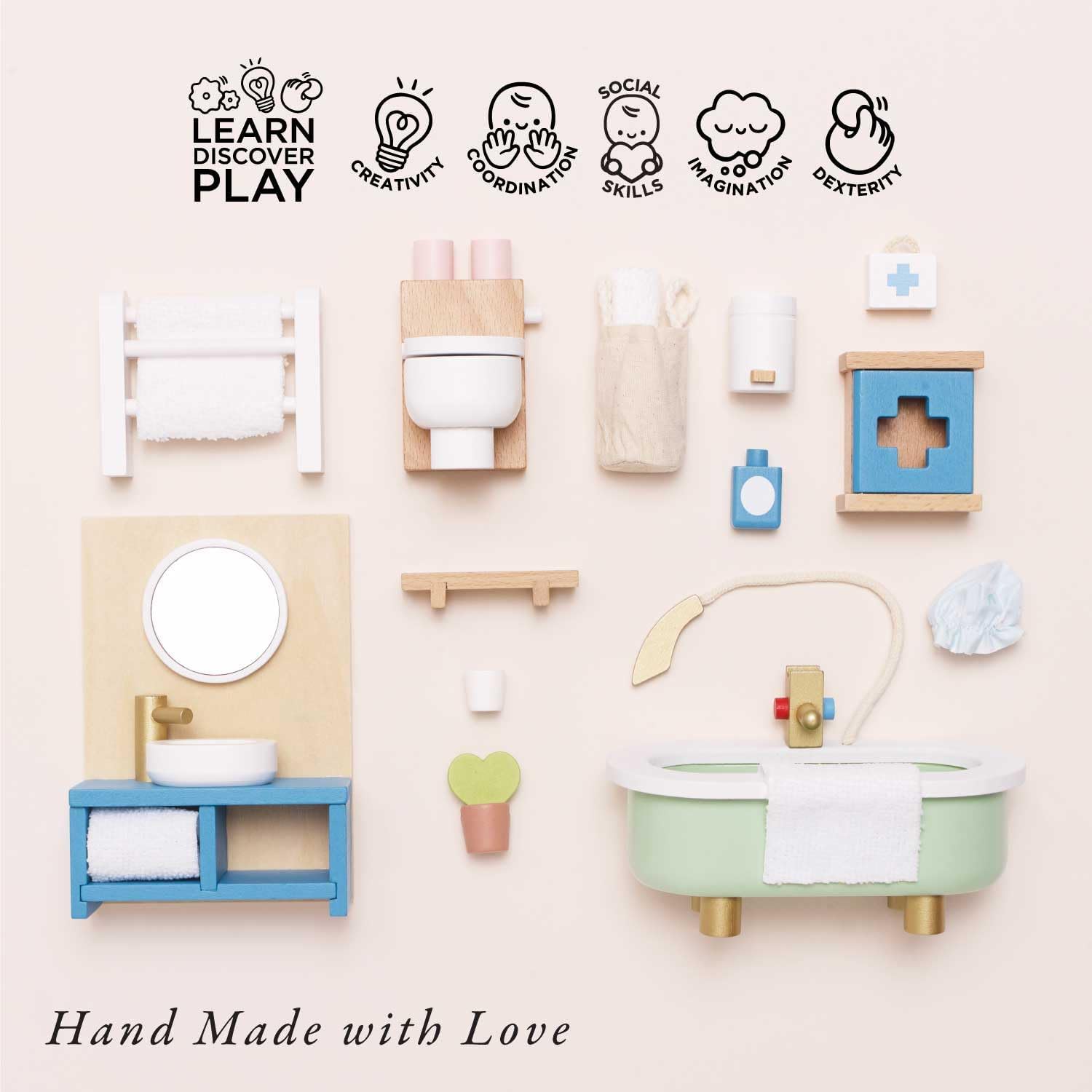 Le Toy Van Daisylane Bathroom Wooden Toy Set