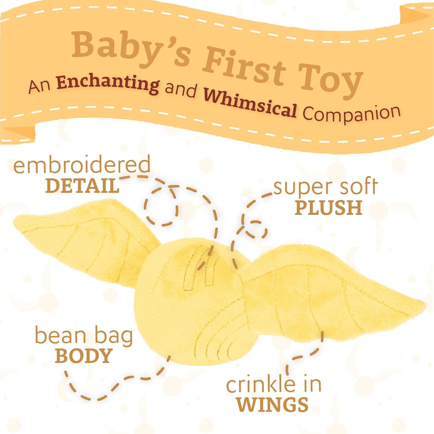 Harry Potter Golden Snitch 3-Inch Plush Stuffed Animal