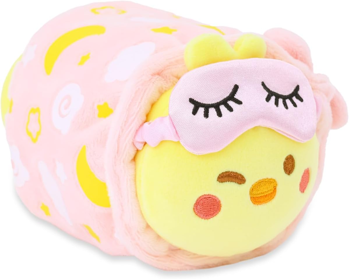 Anirollz Stuffed Animal Plush Spa Day Chickiroll with Eye Mask