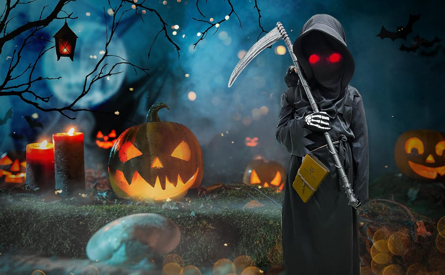 Grim Reaper Costume Kids Halloween Set for Boys