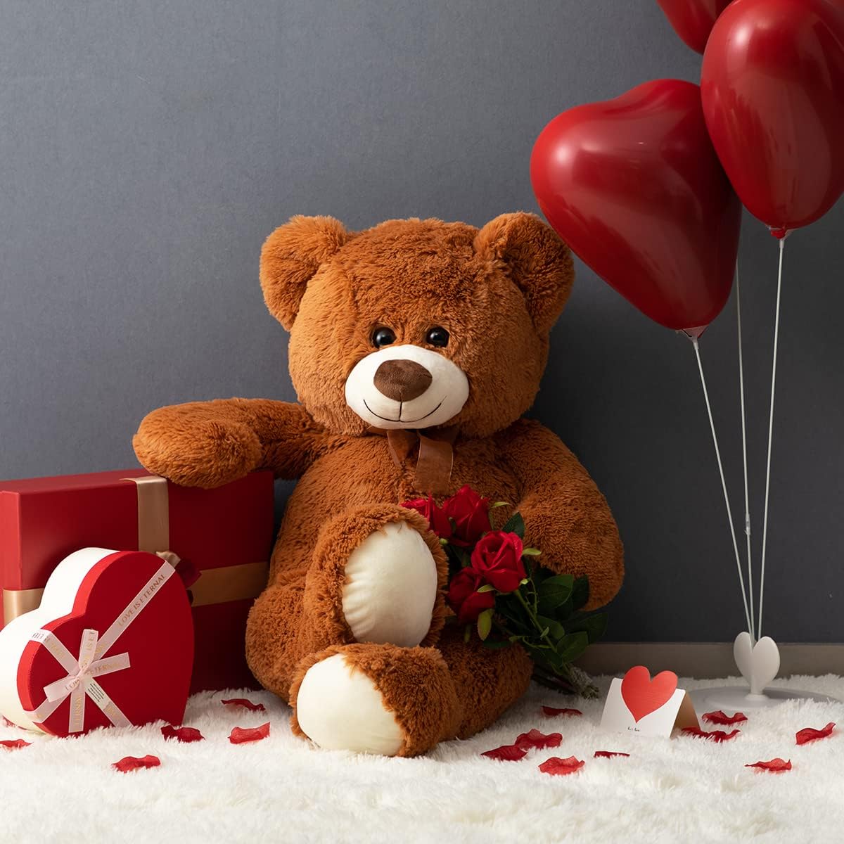 HollyHOME 36 Inch Brown Teddy Bear for Kids and Girlfriend