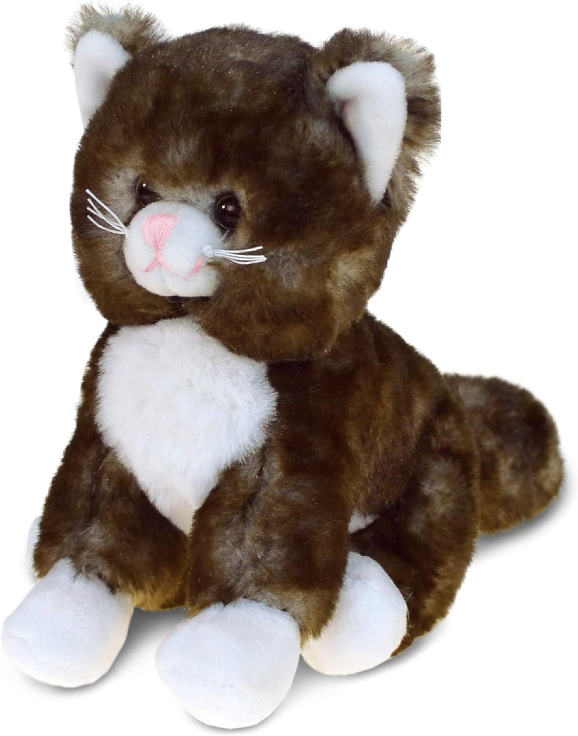 DolliBu Brown Cat Plush Toy - 7 Inches Huggable Soft Stuffed Animal