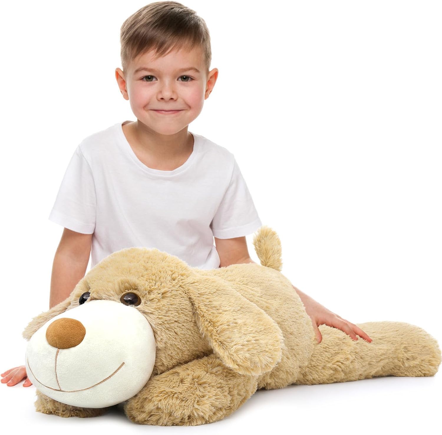 BENINY Giant Dog Plush 32 Inch Cuddly Pillow Toy