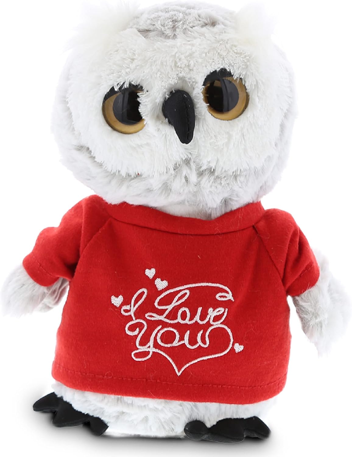 DolliBu I Love You Grey Owl Plush 9 Inches