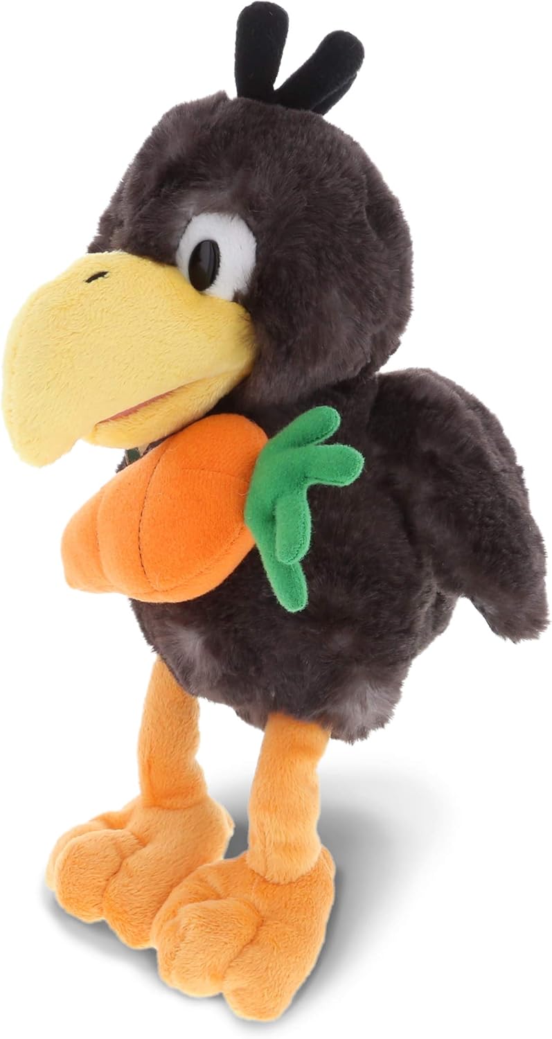 DolliBu Happy Easter Super Soft Plush Sitting Crow with Carrot