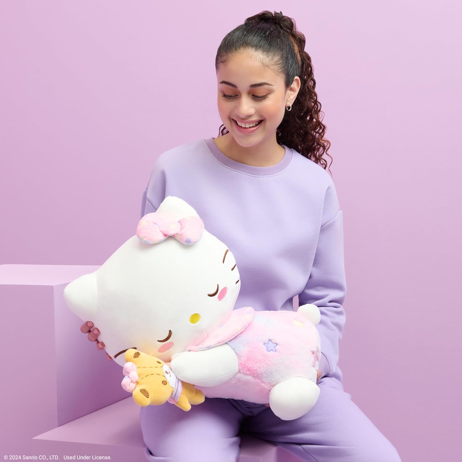 Hello Kitty 18-inch Sleeping Plush with Bestie Accessory 1