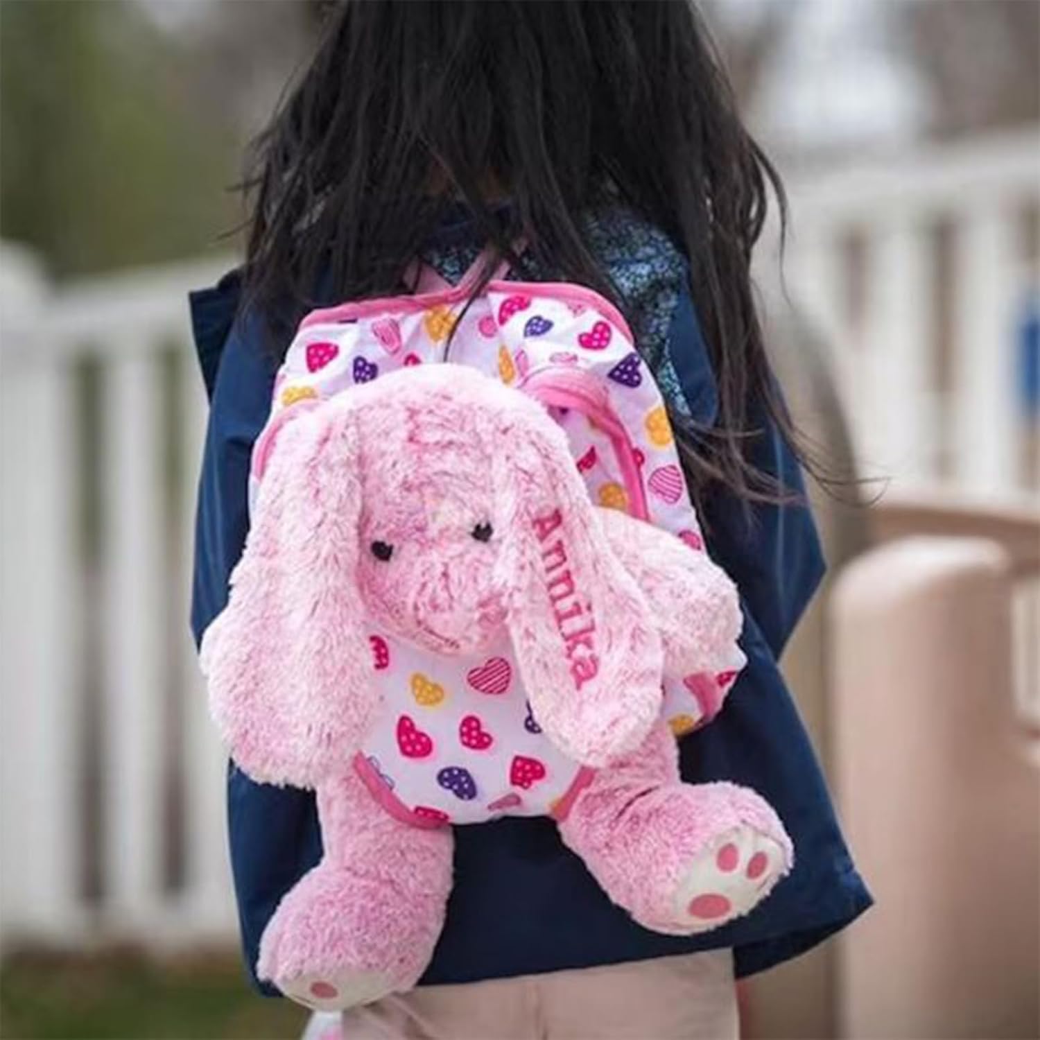 Personalized Plush Bunny Toy for Kids Embroidered Easter Gift Toddler Animal