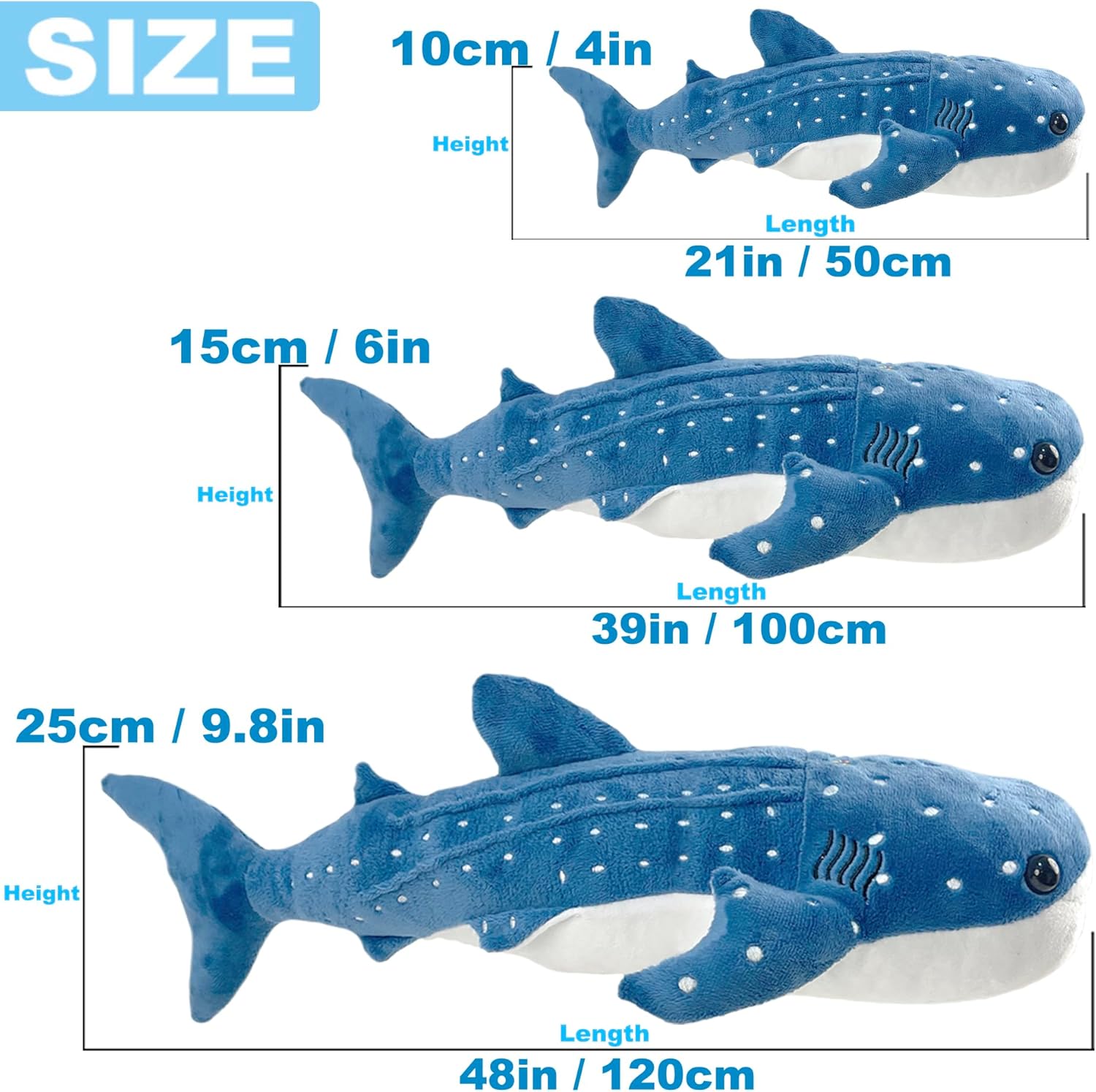 185 Inch Whale Shark Plush Toy for Kids