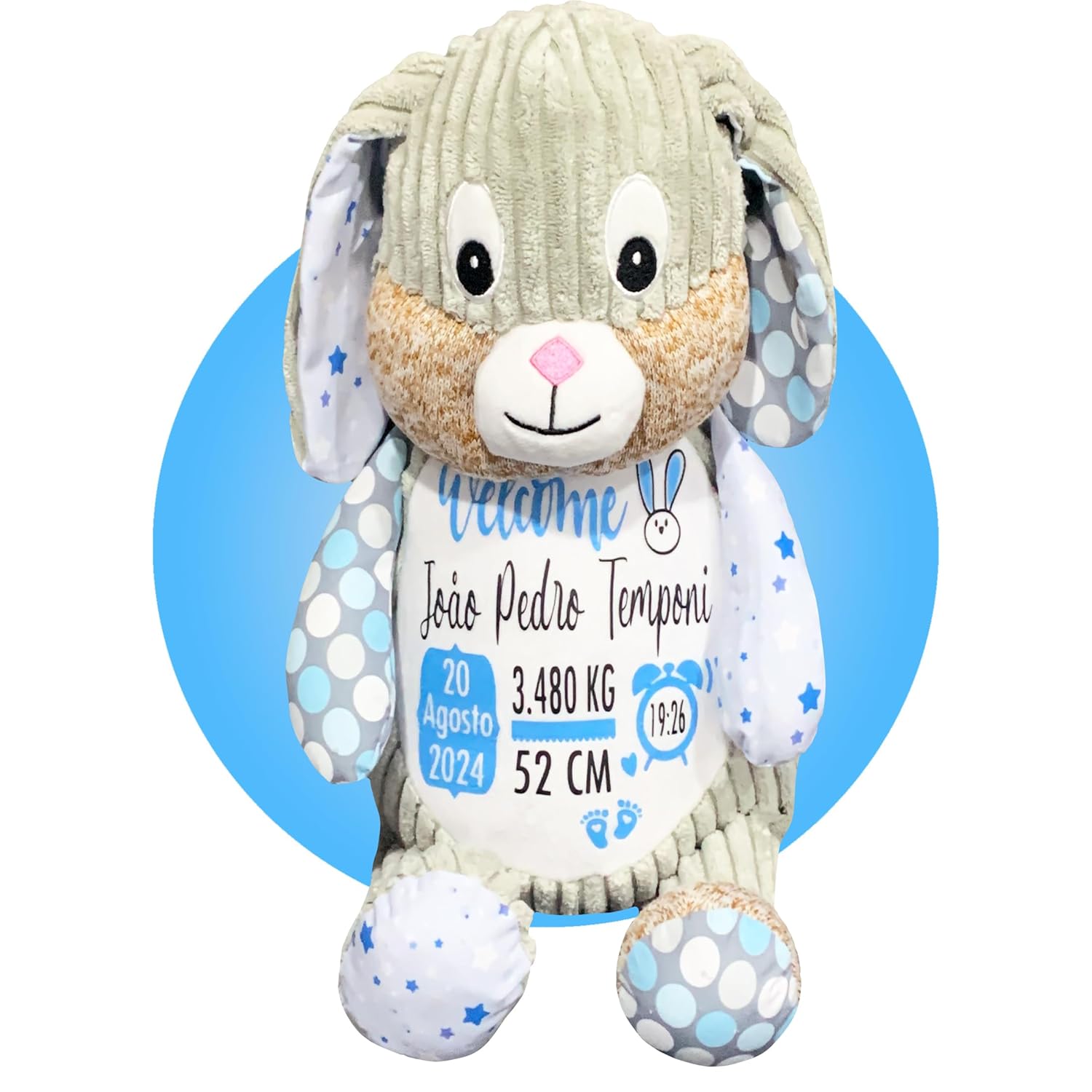 Kikilishop Starry Night Bunny Birth Stats Plush