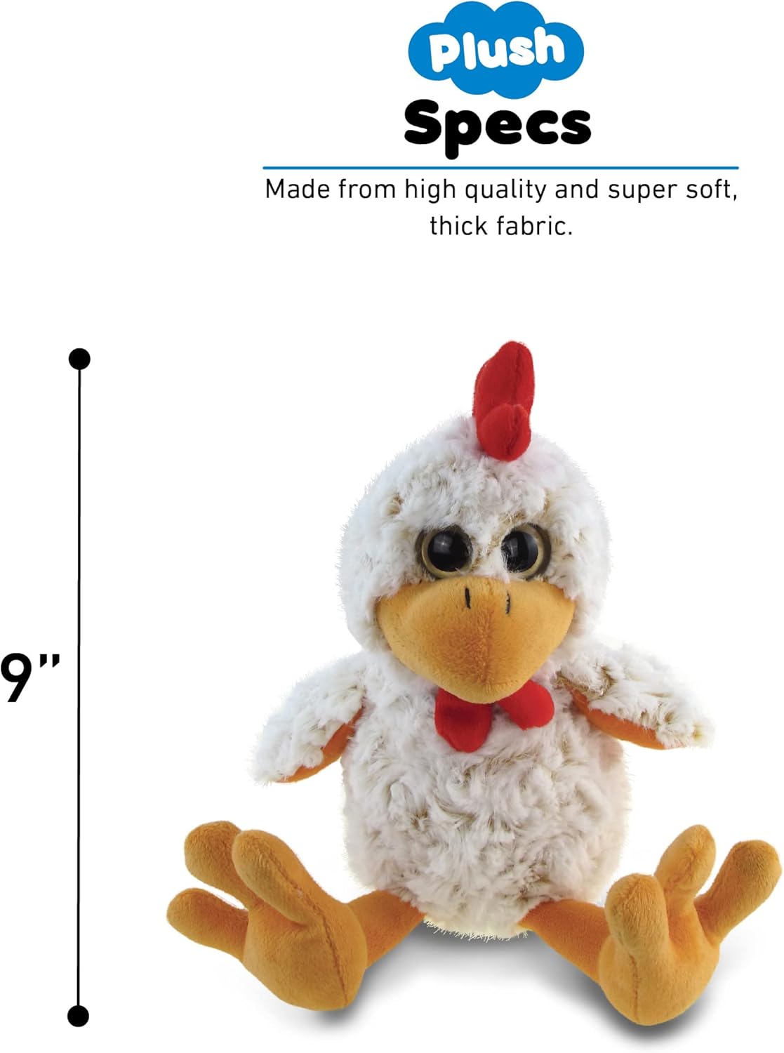 Puzzled DulliBu Plush Rooster - Soft Huggable 9 Inch Toy
