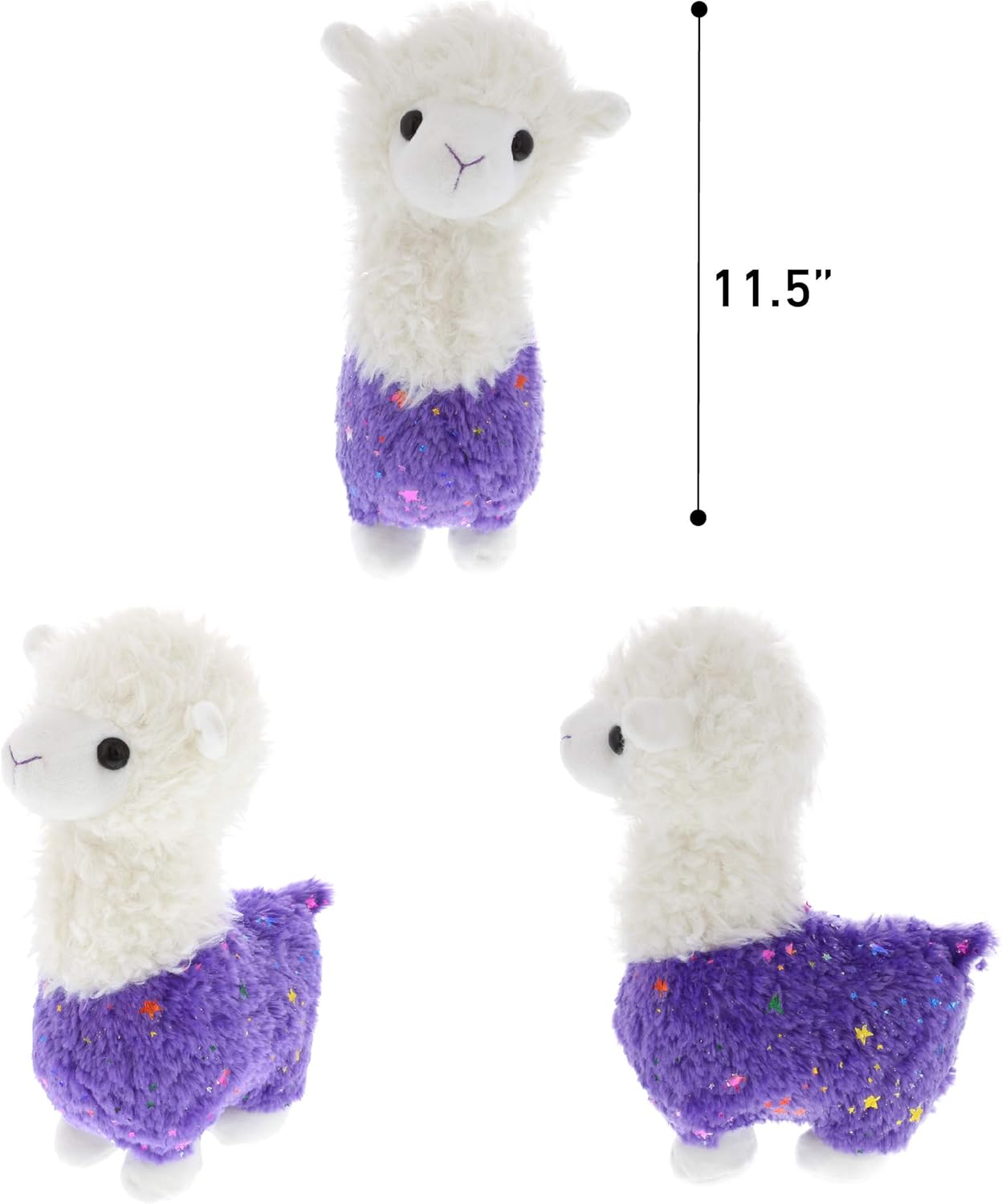 DolliBu Sparkle Purple Llama Plush 115 Inch 1