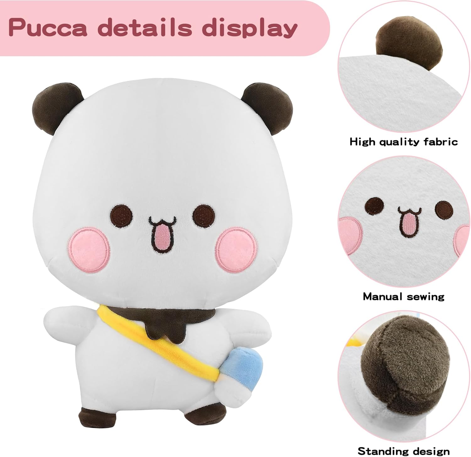 2 Pack White Bear and Brown Bear Plush Stuffed Animals