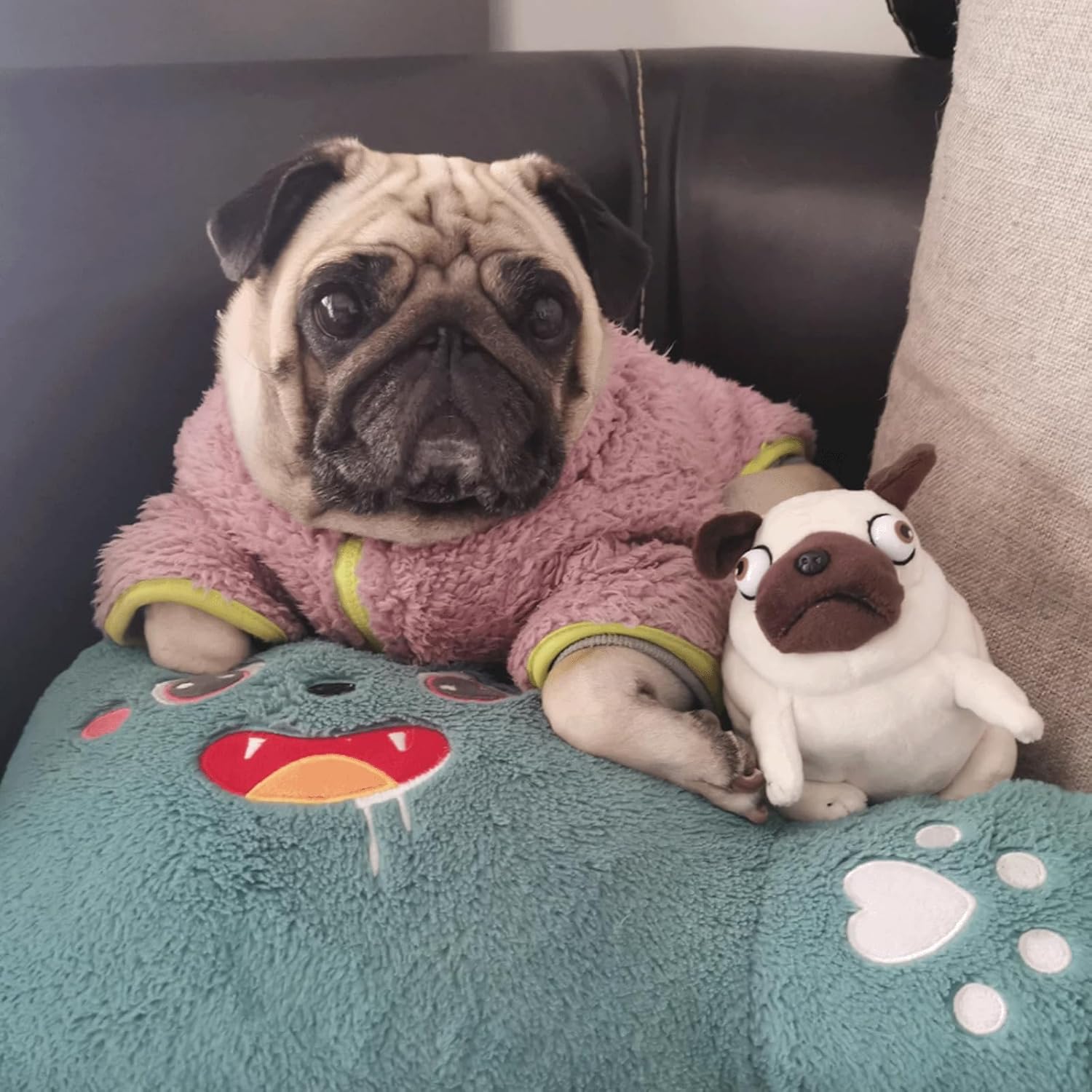 Pug Dog Stuffed Animal 6 Inch Funny Ugly Cute Plush Toy