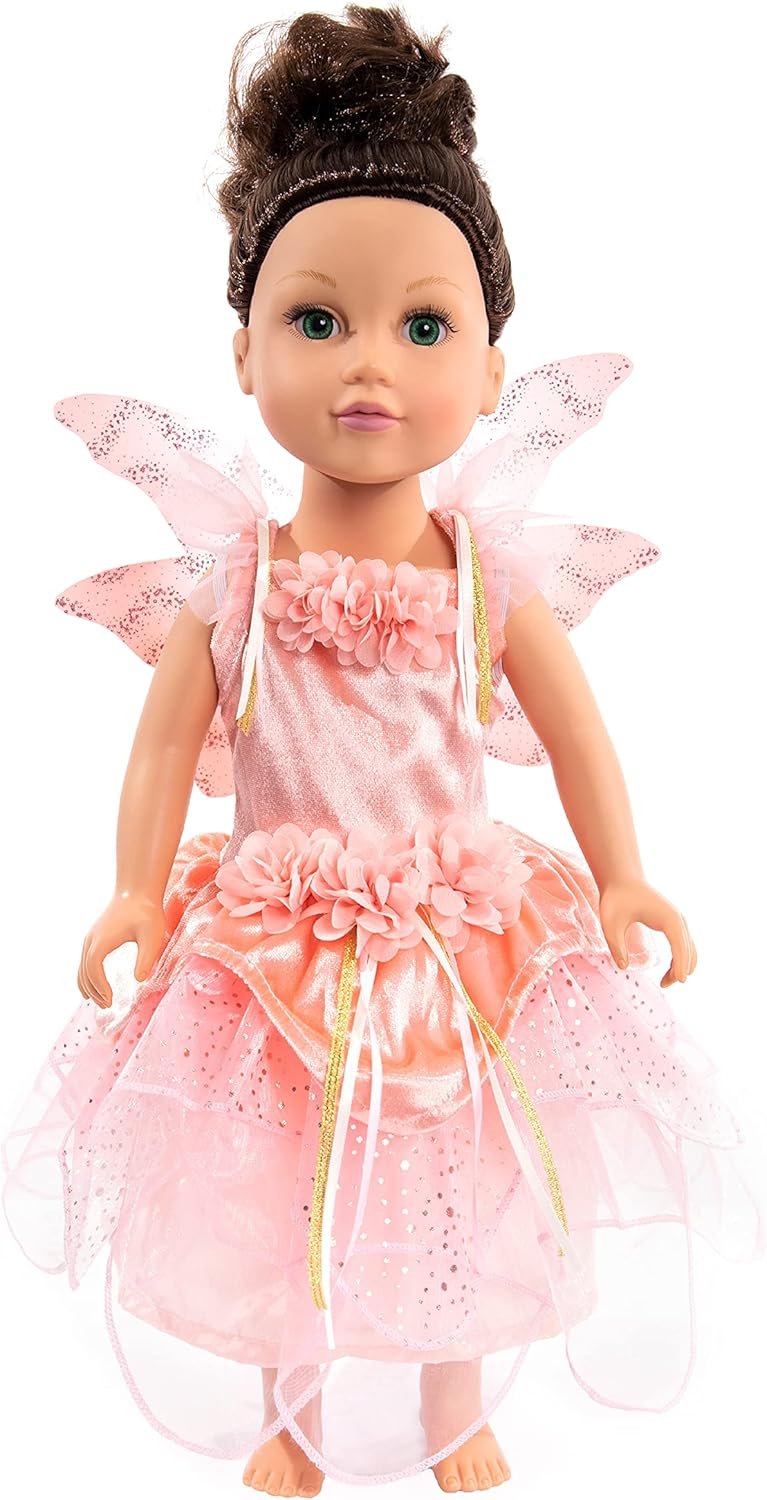 Little Adventures Fairy Girl Dress with Wings - No Glitter Machine Washable