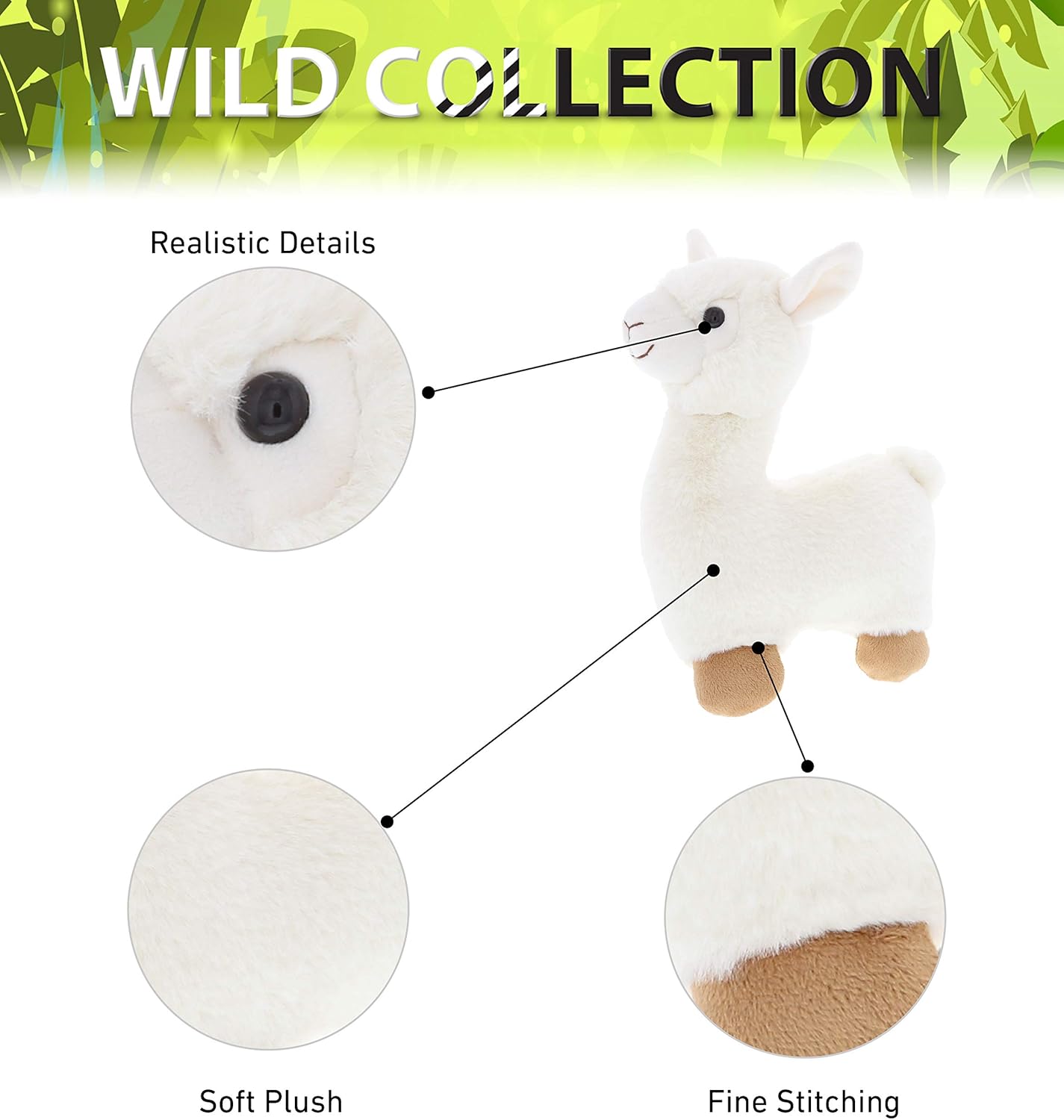 DolliBu Super Soft White Llama Plush Toy 11 Inches