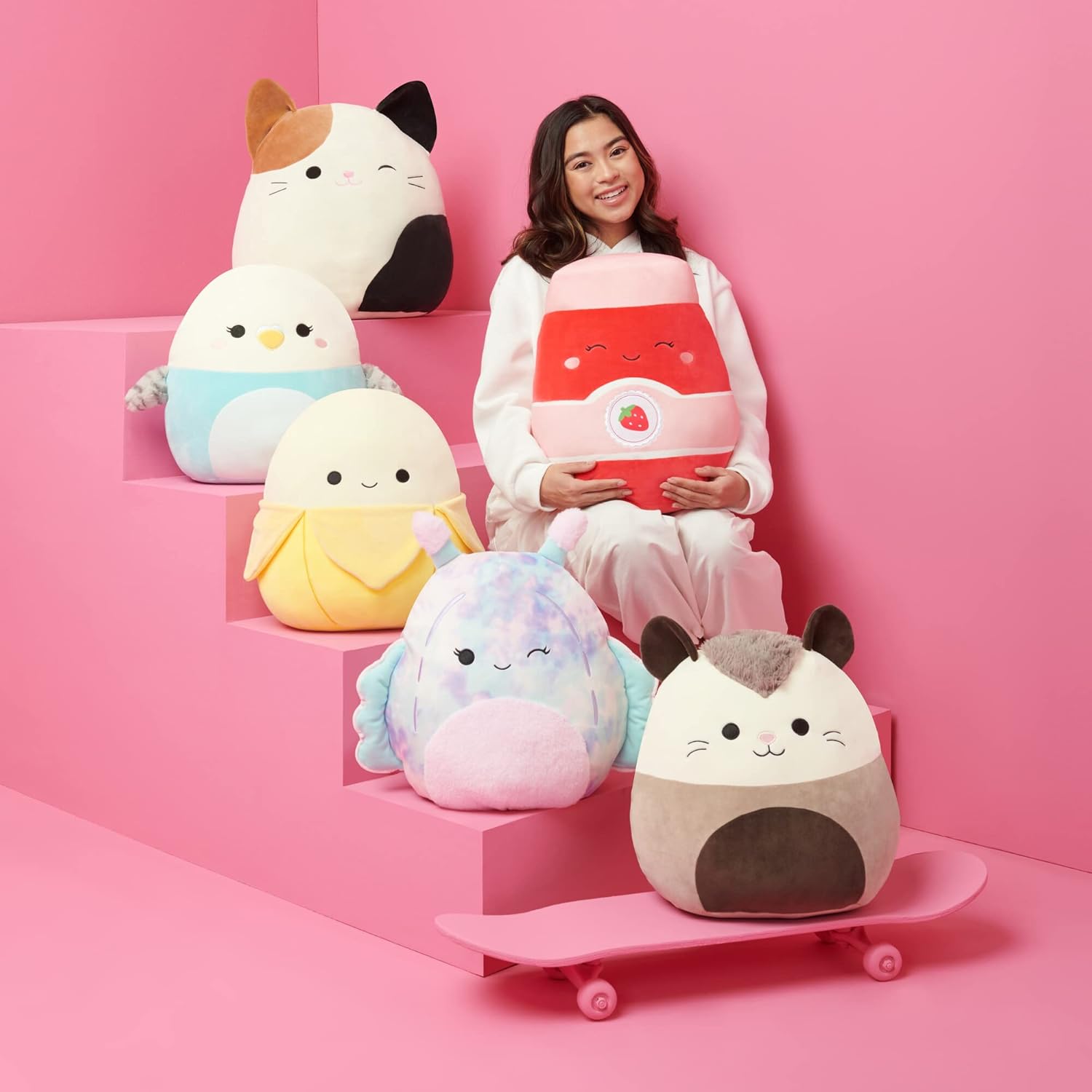 Squishmallows Original 14-Inch Babs Blue Jay with Fuzzy Wings