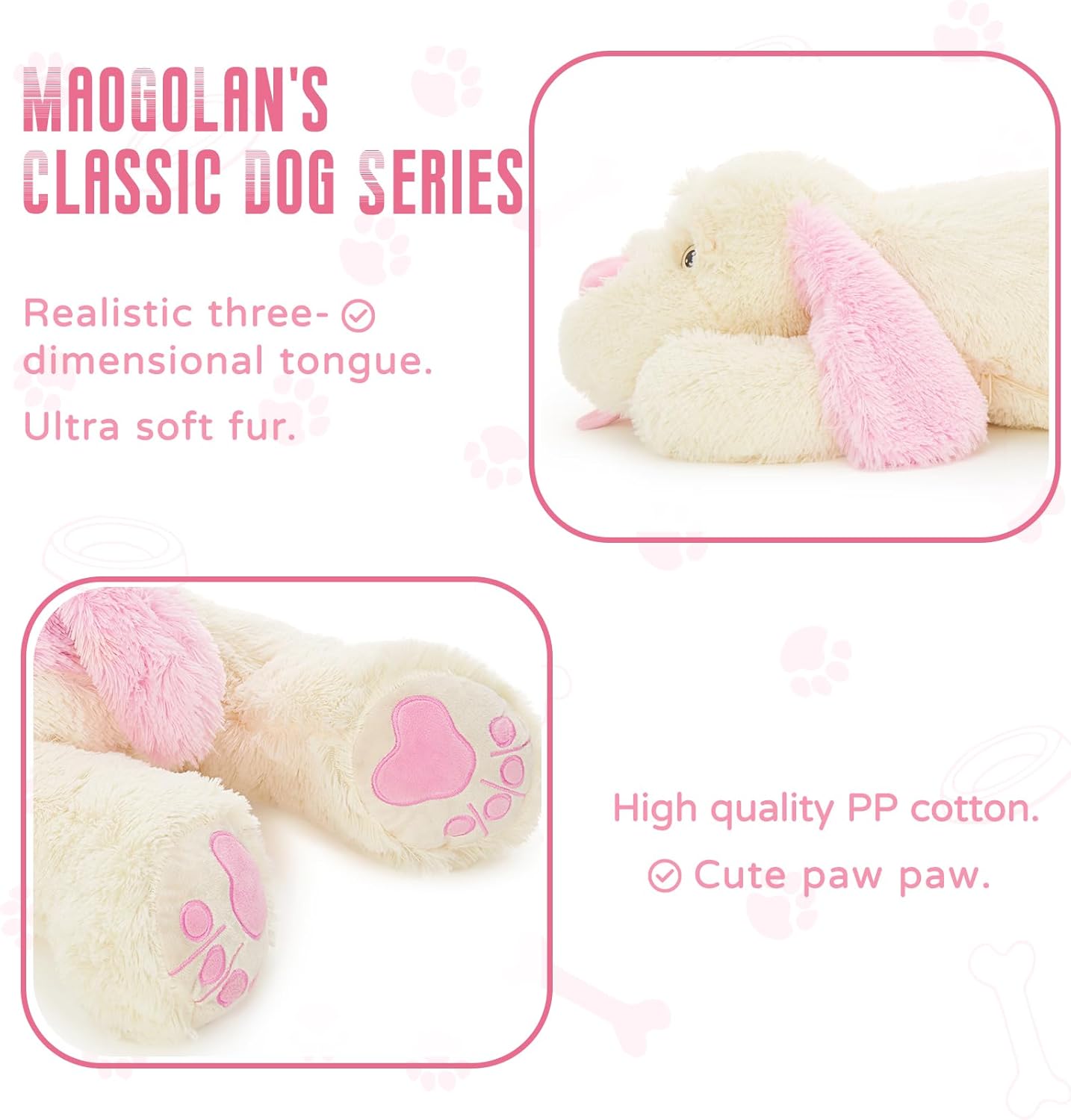 MaoGoLan Giant Stuffed Puppy Dog Plush Pillow Toy