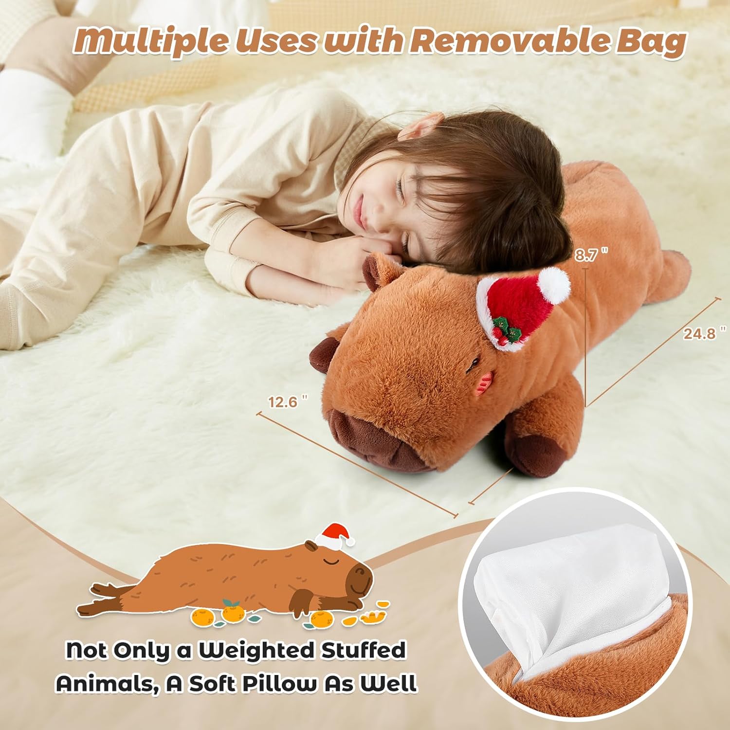 Bobbie Laxi 25 Capybara Weighted Plush Toy 1