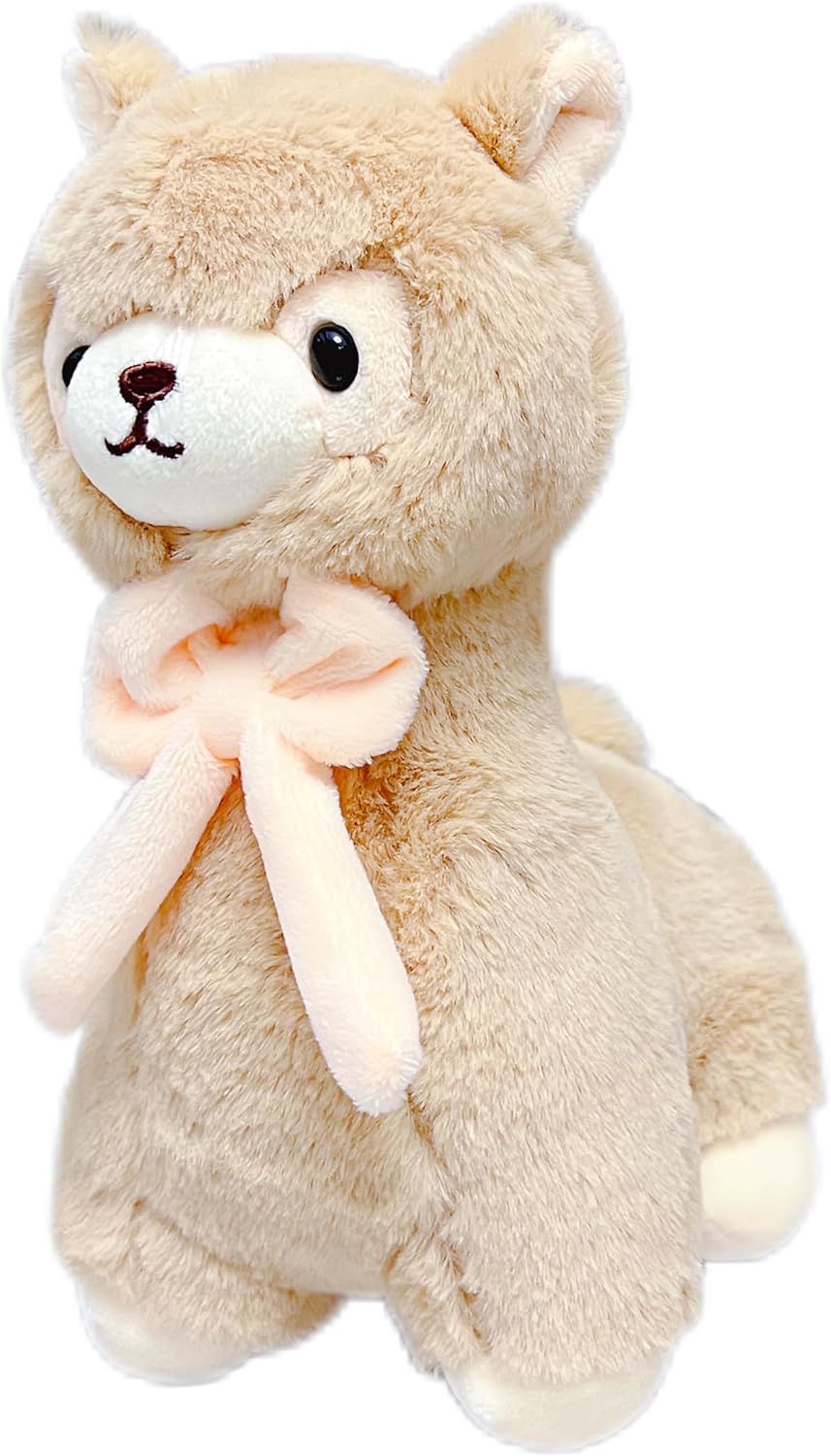NuomiYue Brown Alpaca Plush Toy - Cute 11 Inch Llama Stuffed Animal