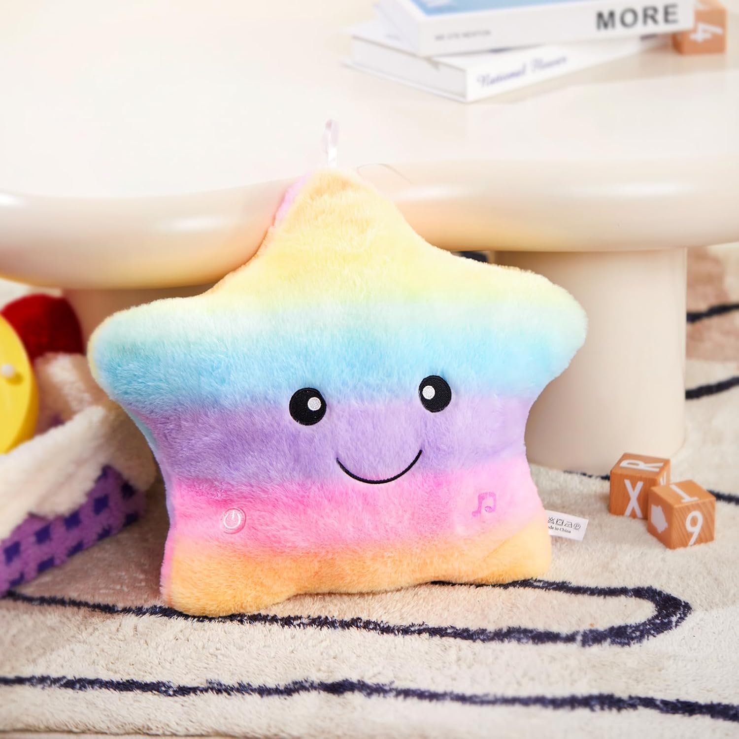 BSTAOFY 13 Inch Rainbow LED Musical Star Stuffed Animal Toy