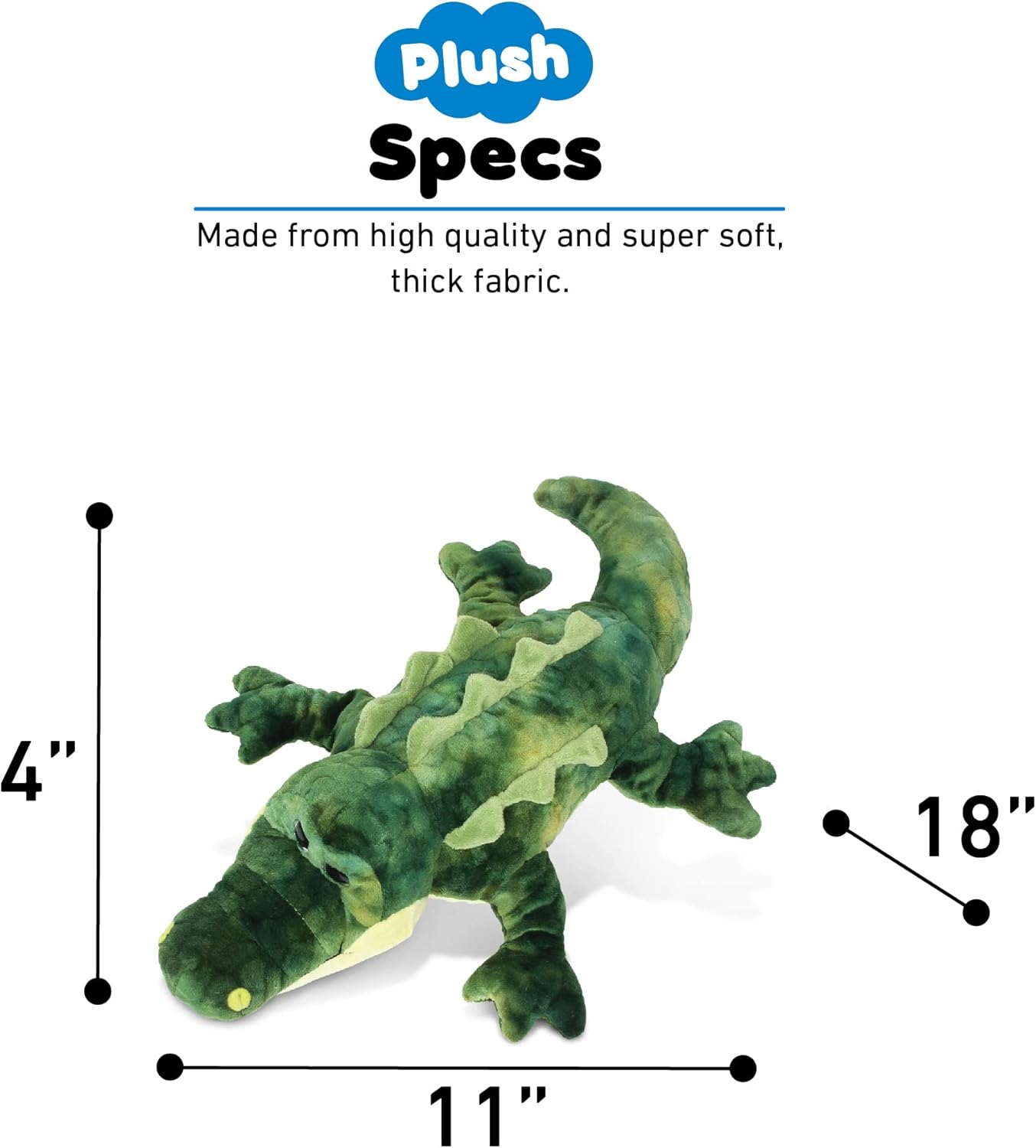 Puzzled DolliBu 18 Inch Soft Alligator Plush Toy